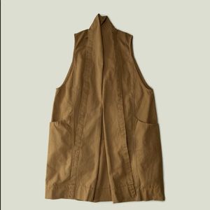 Elizabeth Suzann Studio Clyde Vest in upcycled clay canvas s/m